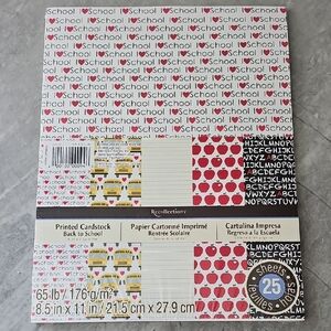 Recollections School Theme Cardstock with Red and Black